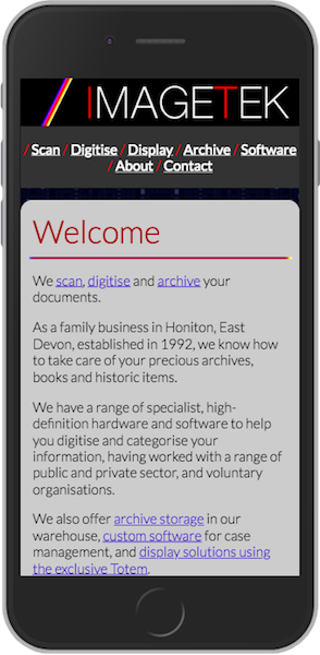 Imagetek prototype on mobile
