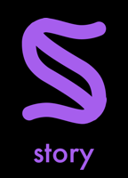 Story icon showing a letter S in a script form