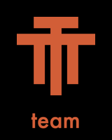 Team icon showing three letter Ts embracing