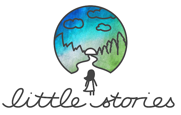 Little Stories logo of a girl in the mountains