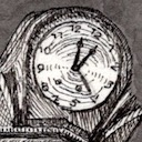 Art deco clock with kaleidoscope effect