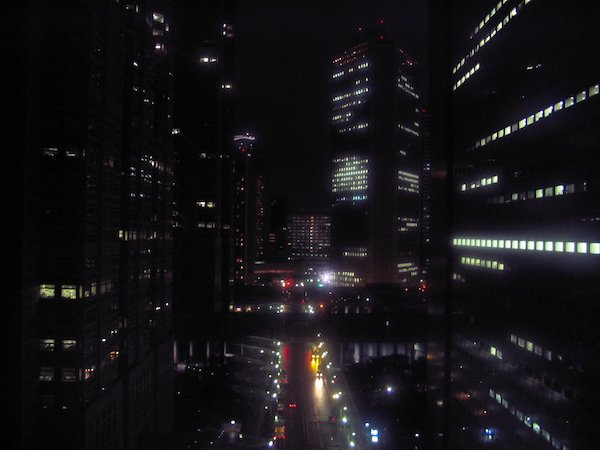 Tokyo skyscrapers at night