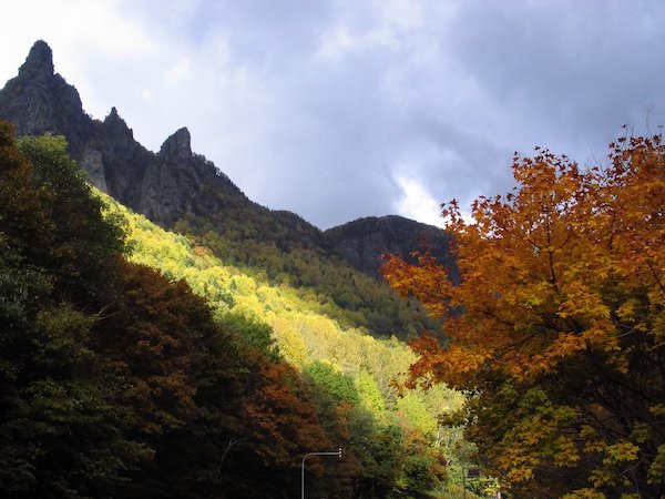 Autumnal Japanese mountains