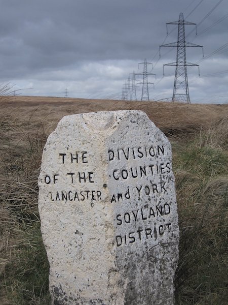 Boundary post between Lancashire and Yorkshire