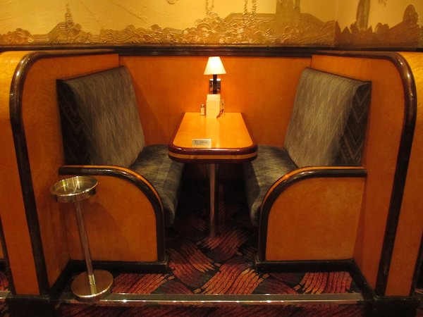 Art deco seats and dining table