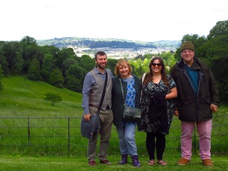 Andrew, Victoria and her parents in Prior Park, Bath