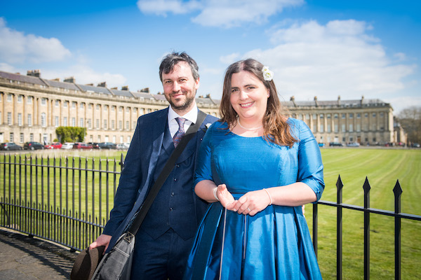 Andrew and Victoria in Royal Crescent closeup