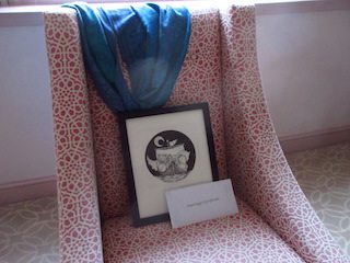 Owl and Pussycat portrait on Moroccan chair