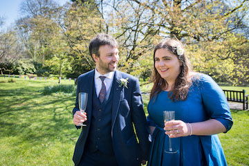 Victoria and Andrew on the lawn