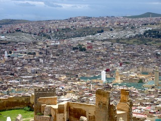 Fes medina surrounded by high walls
